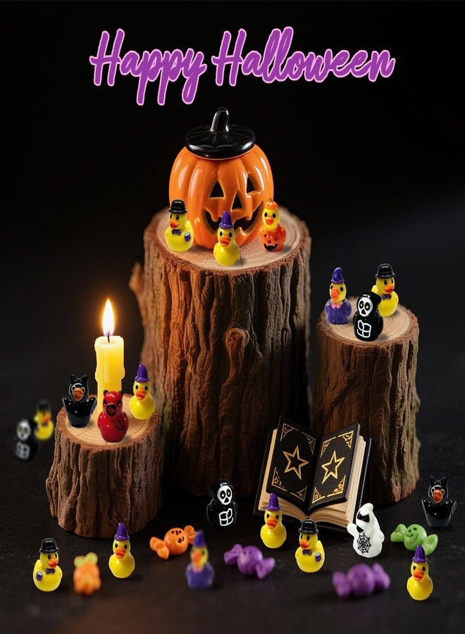 AWEELON 56 Pcs Halloween Mini Resin Ducks, Miniature Resin Duck Figures Novelty Halloween Party Favors Gift Decoration - Image 5